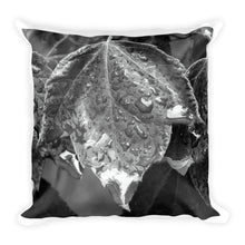 Maple Leaf in the Rain Square Pillow